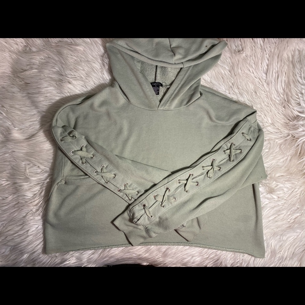 Mint Green Hoodie Top
